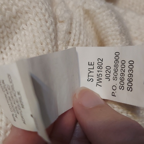Lucky brand ivory cable knitted sweater |M| - Picture 6 of 7